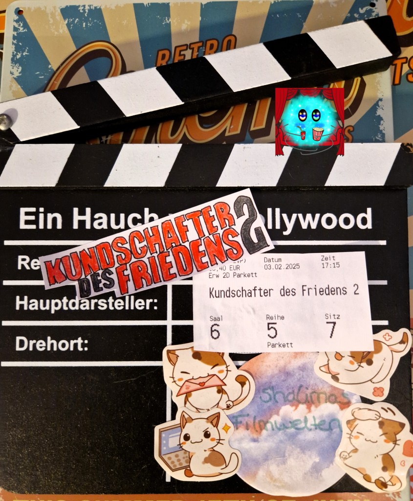Der Titel des Films als Fanart arangiert mit Kinoticket auf einer Filmklappe
