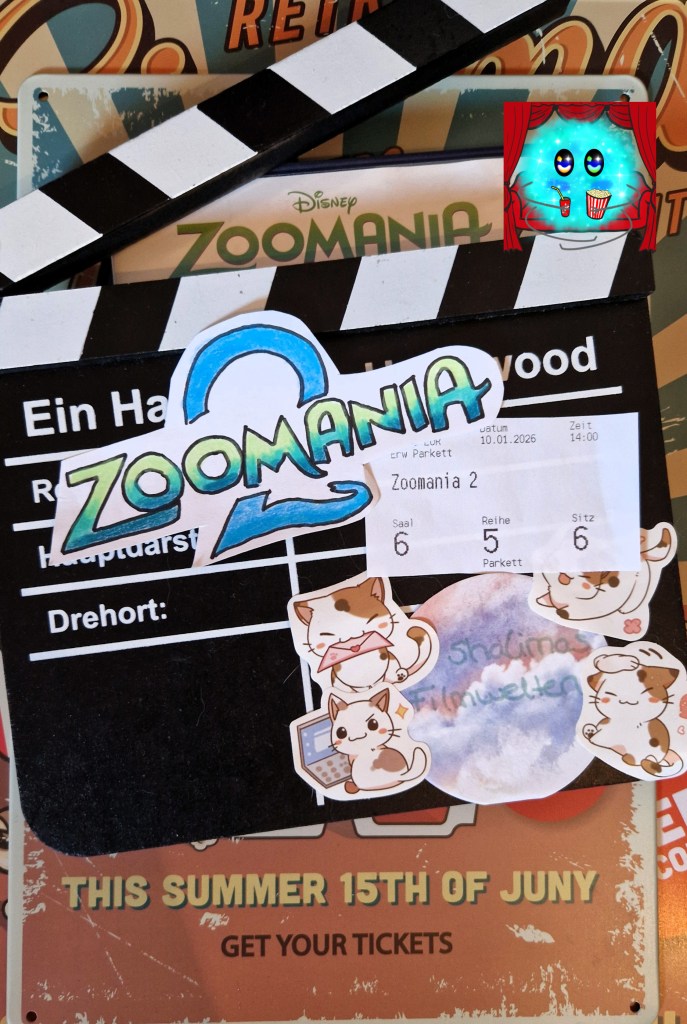 Fanart des Filmtitels auf Filmklappe mit DVD des ersten Teils dahinter