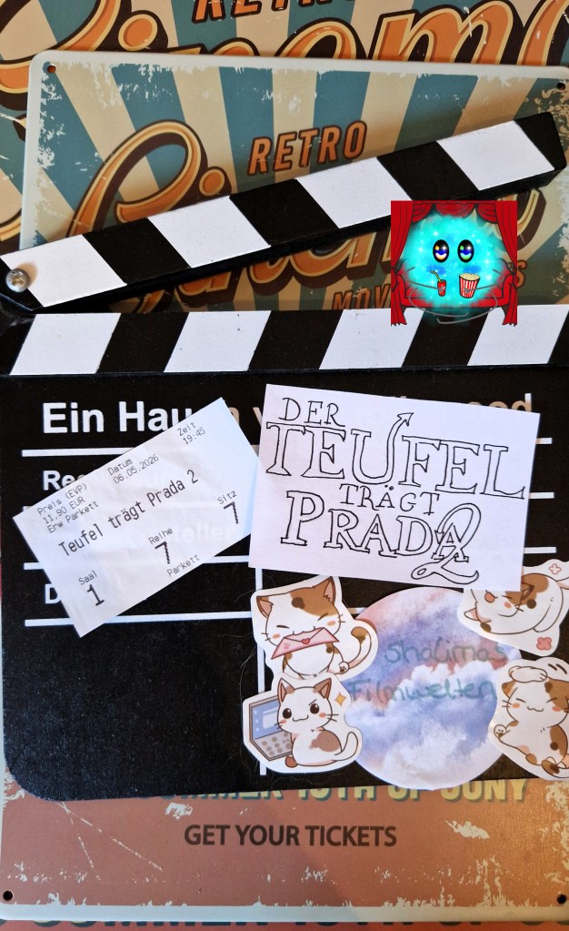 Fanart des Titels mit Kinoticket auf einer Filmklappe.